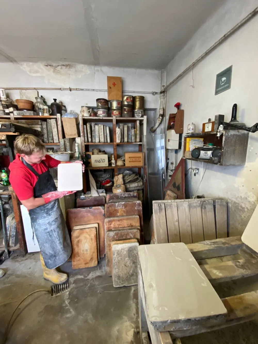 Lithographic stone from the Říční workshop